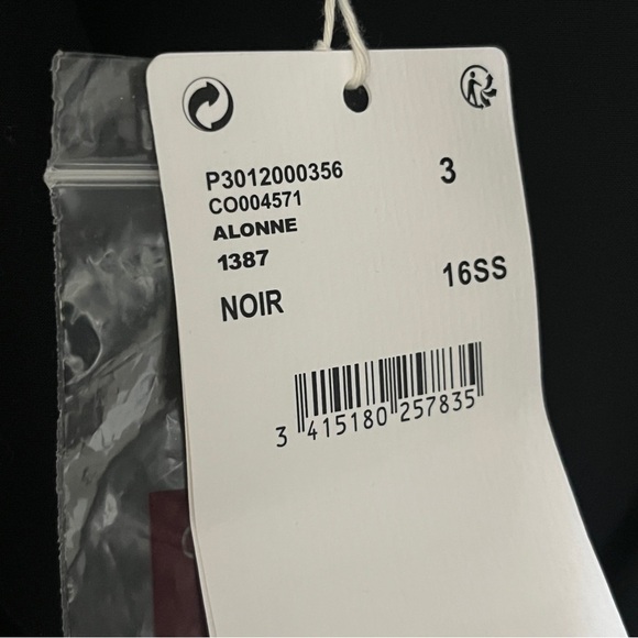 Alonne Long Sleeve Half Buttom Down Adjustable Waist Dress Black XL Large - Picture 8 of 10